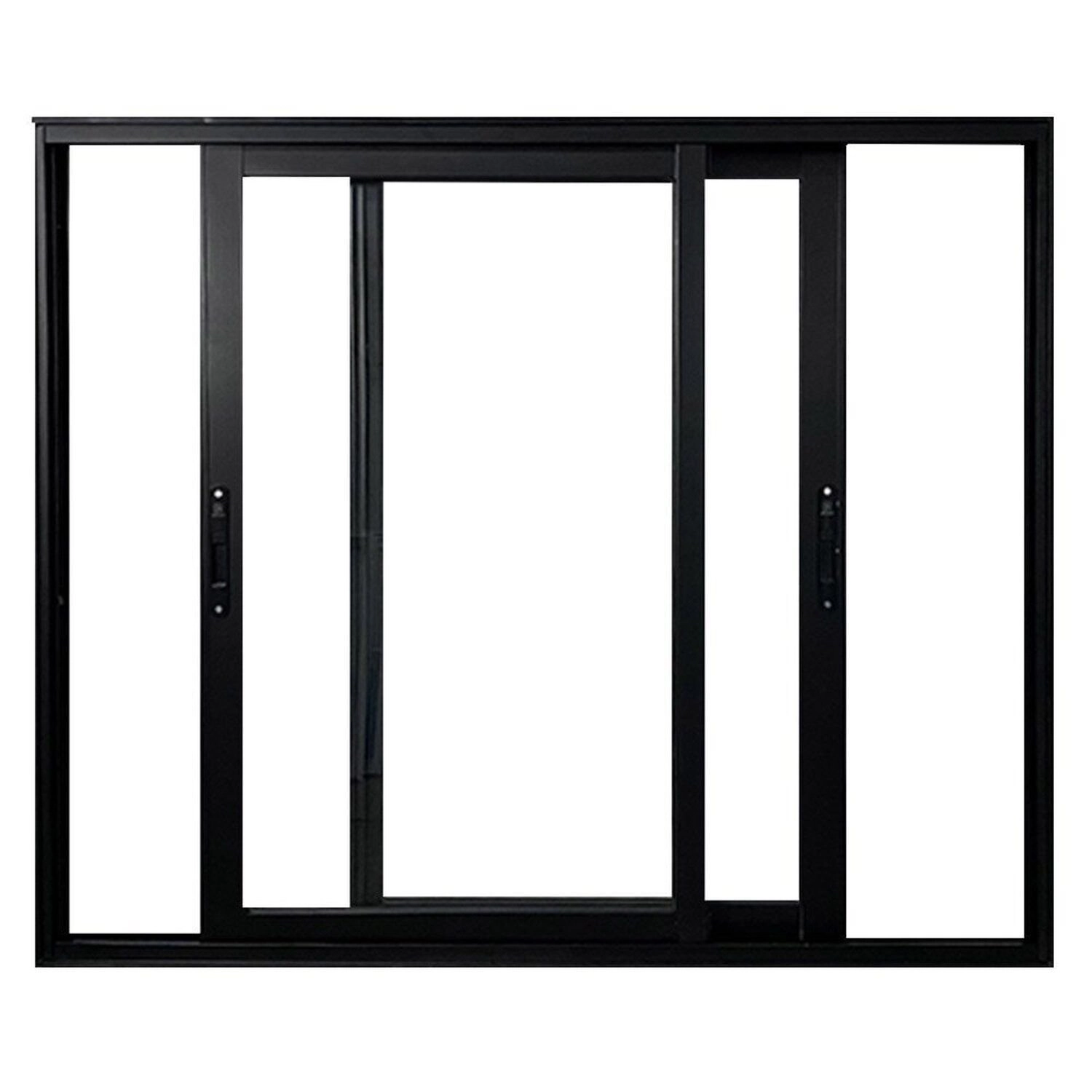 Janela Vitro 2 Folhas Móveis De Correr Alumínio 100x120 Cm Linha 25 Preto