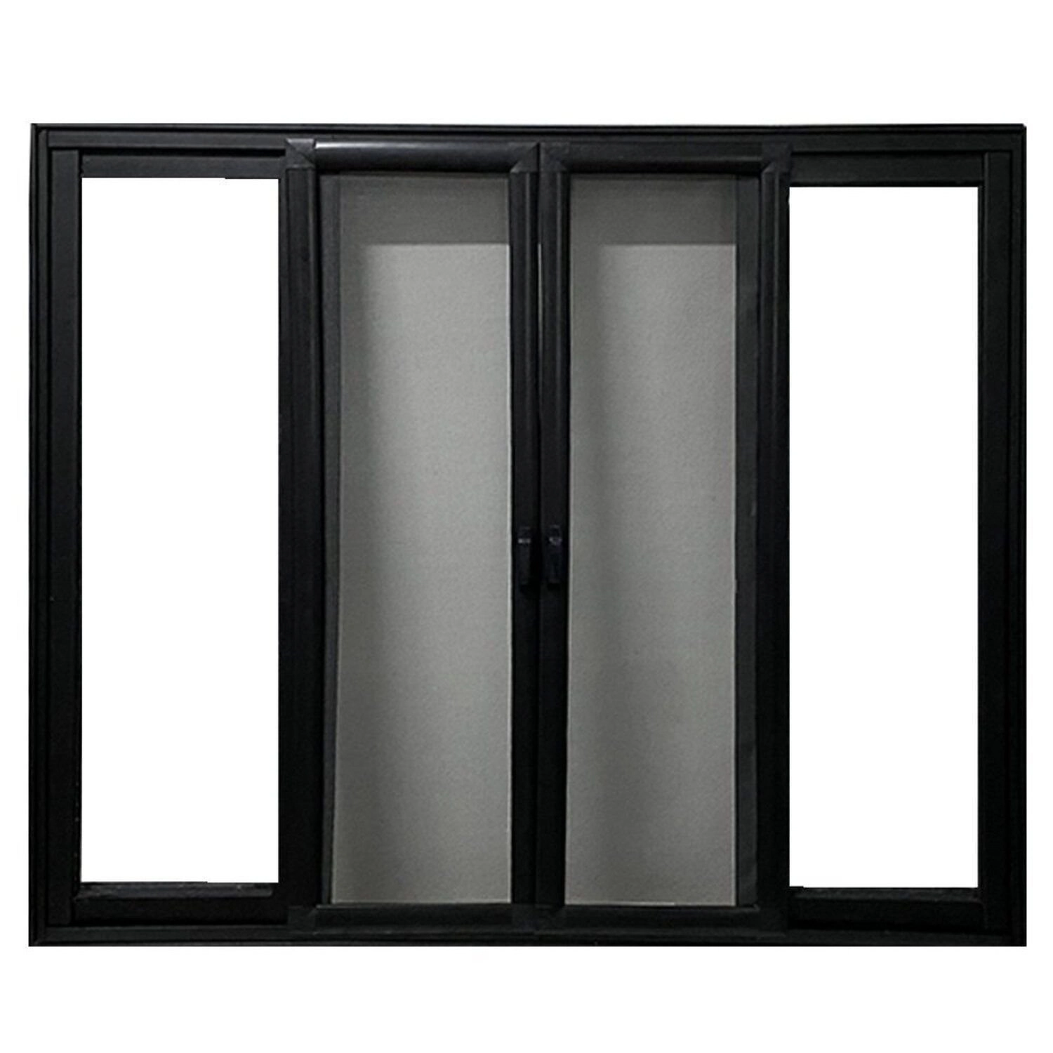 Janela Vitro 4 Folhas Tela Mosquiteira Linha 25 Alum. Preto 100x150 Preto