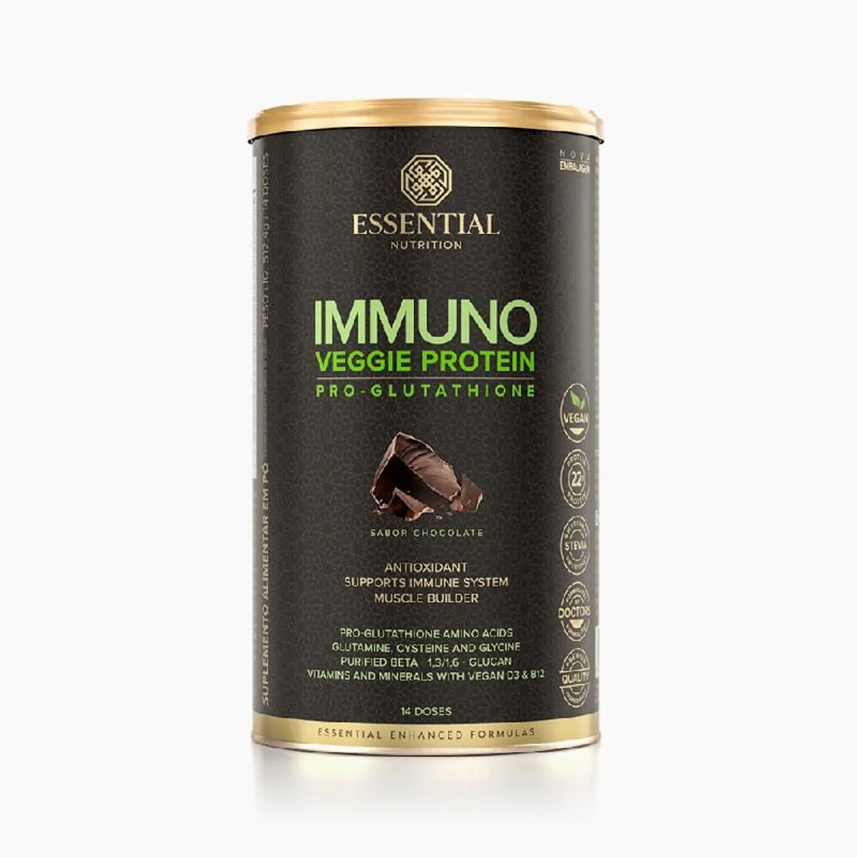 Immuno Veggie Protein Pro-Glutathione Chocolate Essential Nutrition 512,4g
