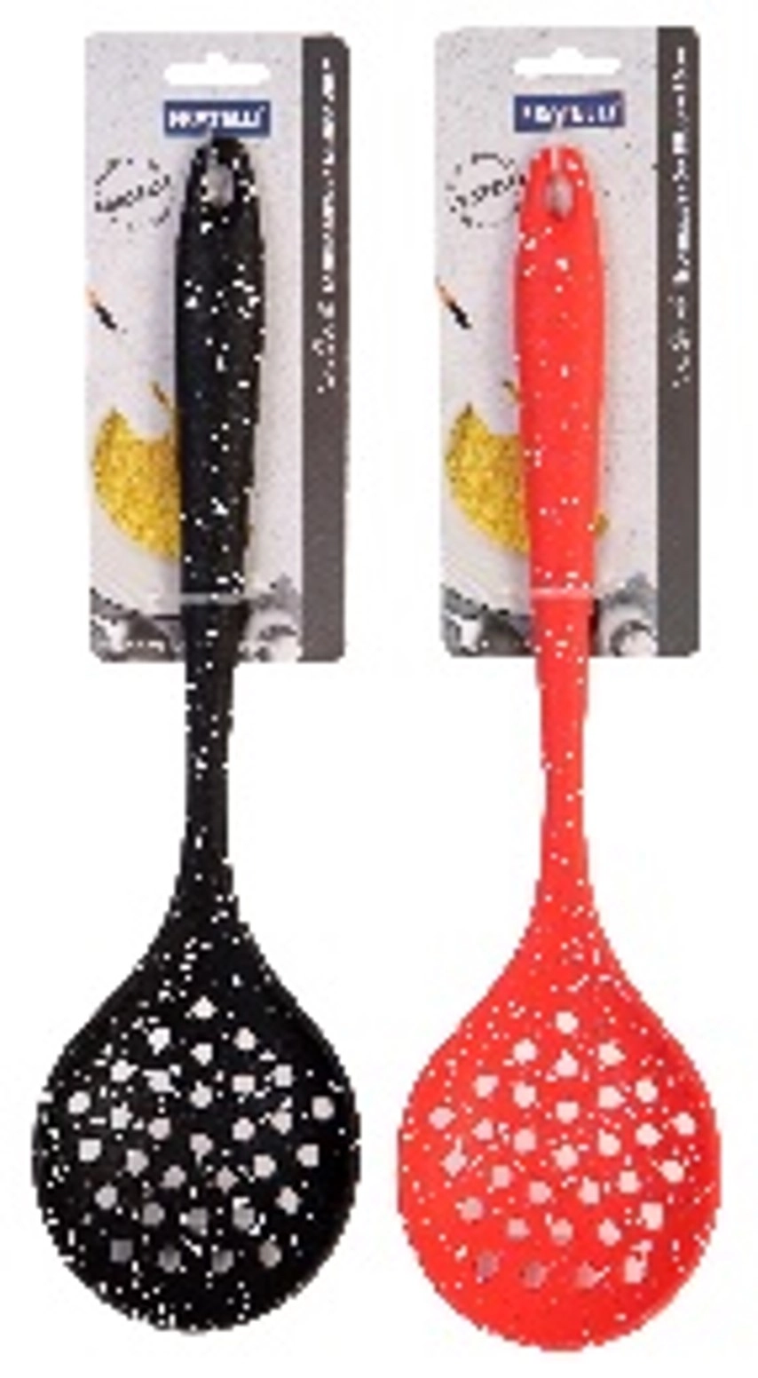 Escumadeira Silicone Granite Vm Pt 28cm 311016 Euroquadros