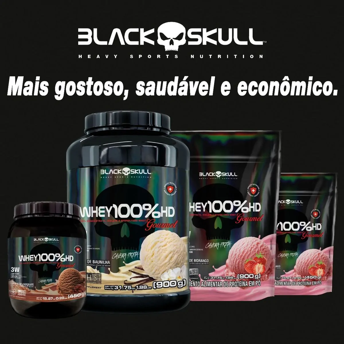 Proteina Whey 100 3w 450g Sorv.chocolate Refil
