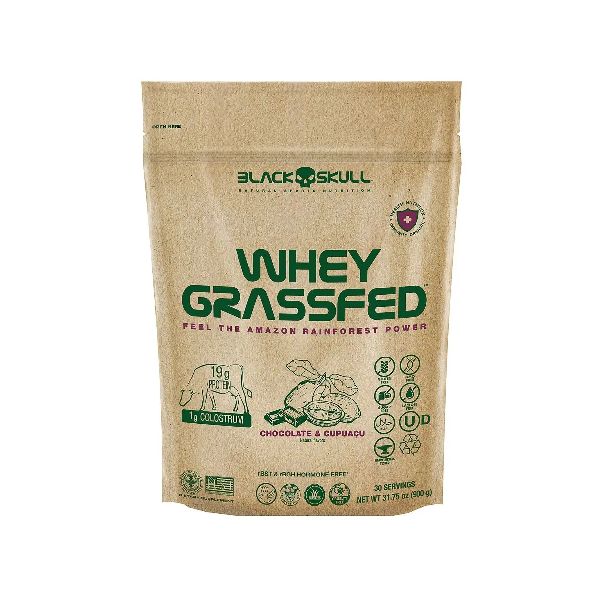 REFIL WHEY GRASSFED 900G - REFIL WHEY GRASSFED CHOC C/ CUPU 900G