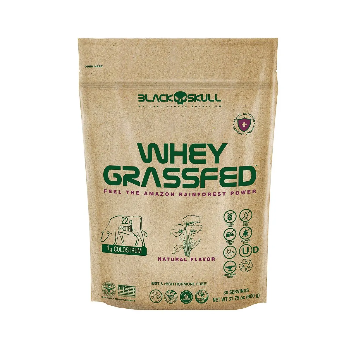 REFIL WHEY GRASSFED 900G - REFIL WHEY GRASSFED SEM SABOR 900G
