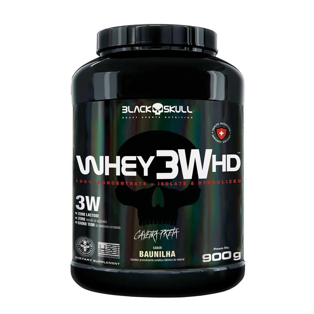 WHEY 3W HD 900G - WHEY 3W HD BAUNILHA 900G