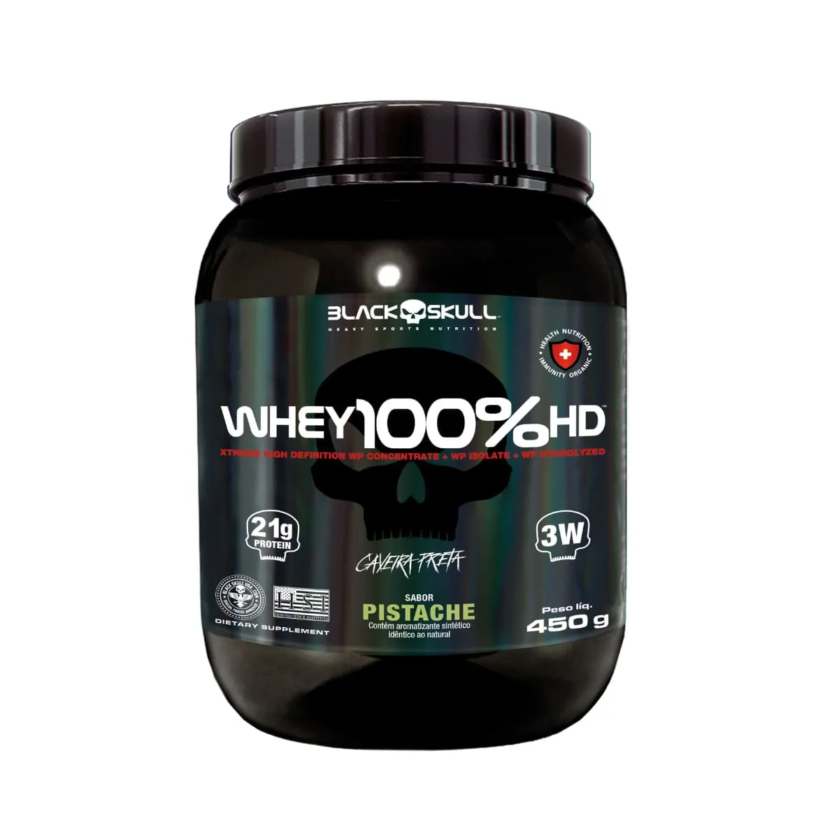 WHEY 100% HD POTE 450G - WHEY 100% HD PISTACHE 450g