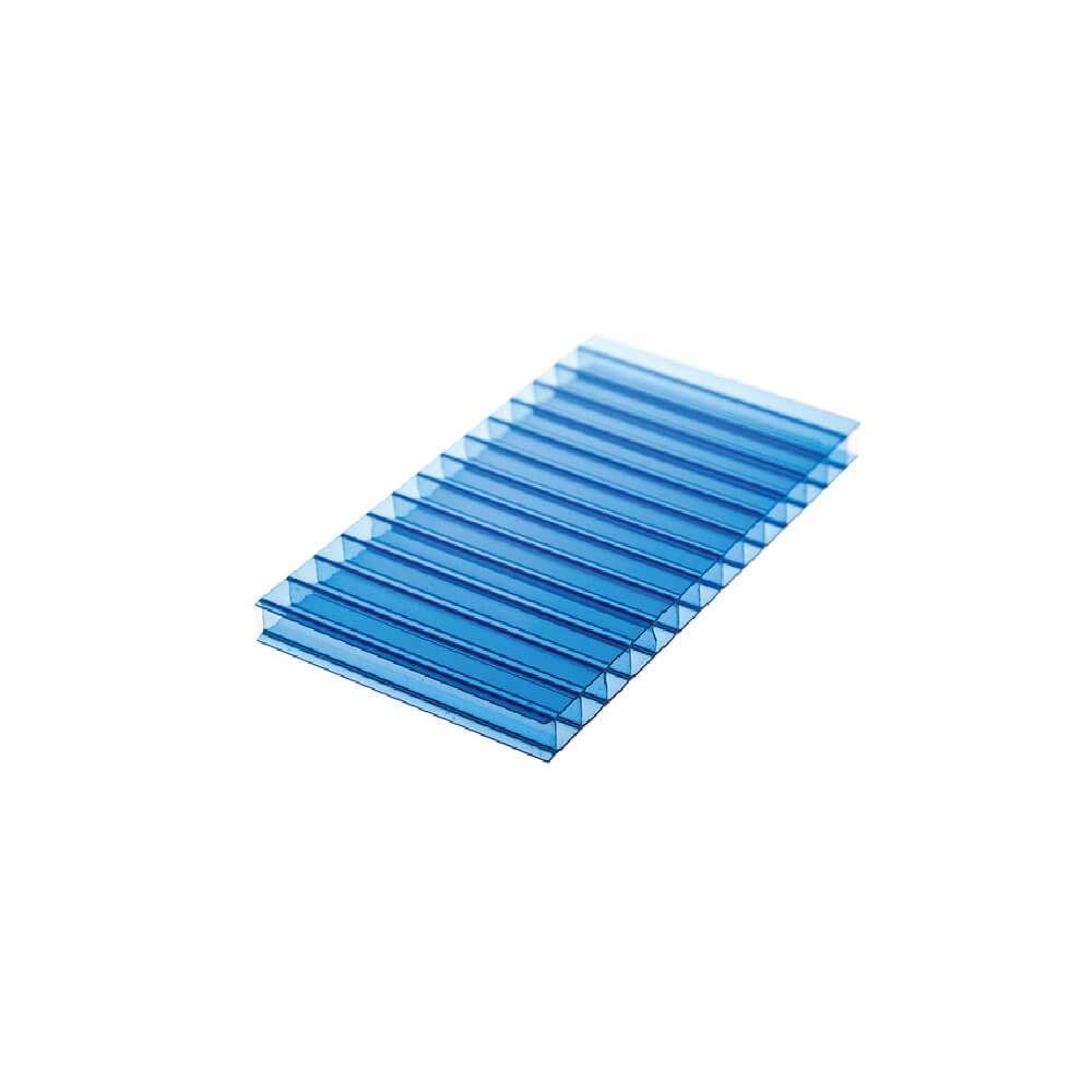 Chapa De Policarbonato Alveolar Azul 4mm - 2,10m X 6,00m - Sabic