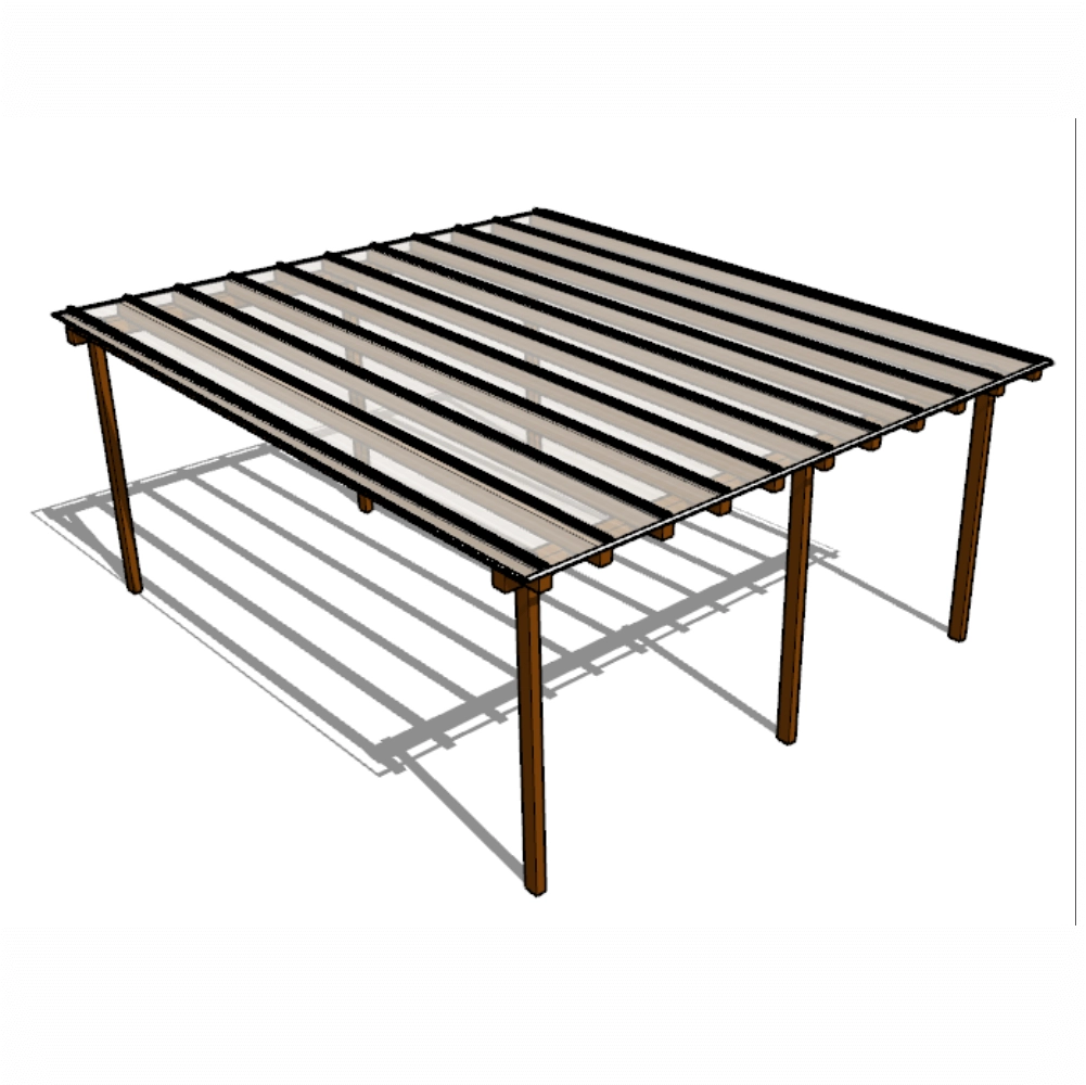 Kit Policarbonato Cristal 4mm 5,00m X 6,00m - Perfis Bronze
