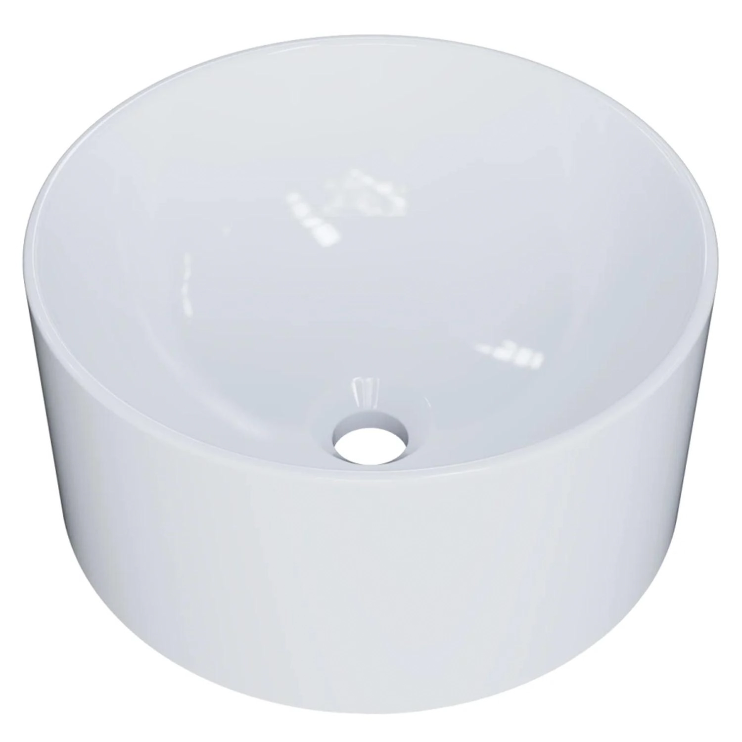 Cuba Pia Para Banheiro Redonda 30cm Celine C08 Branco - Mpozenato