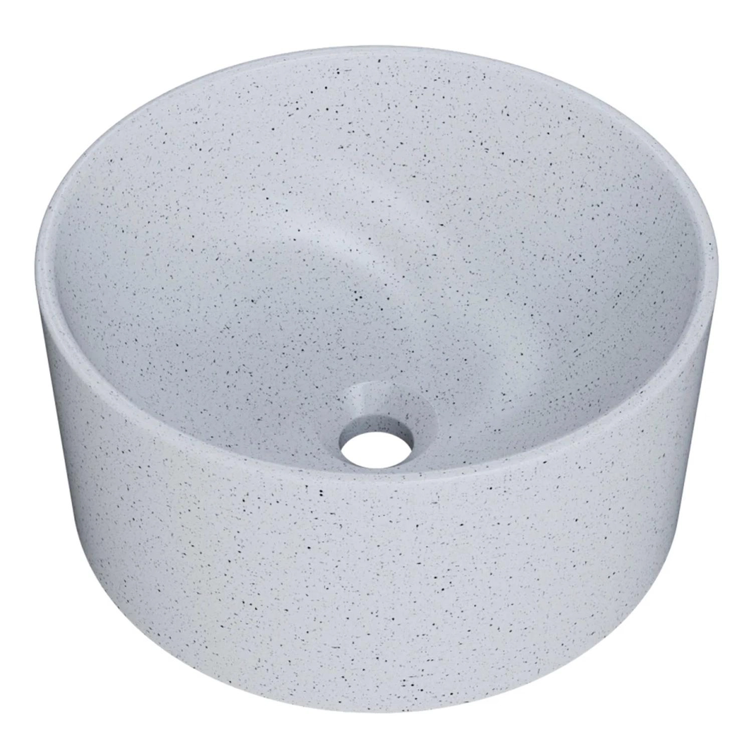 Cuba Pia Para Banheiro Redonda 30cm Celine C08 Branco Granit - Mpozenato