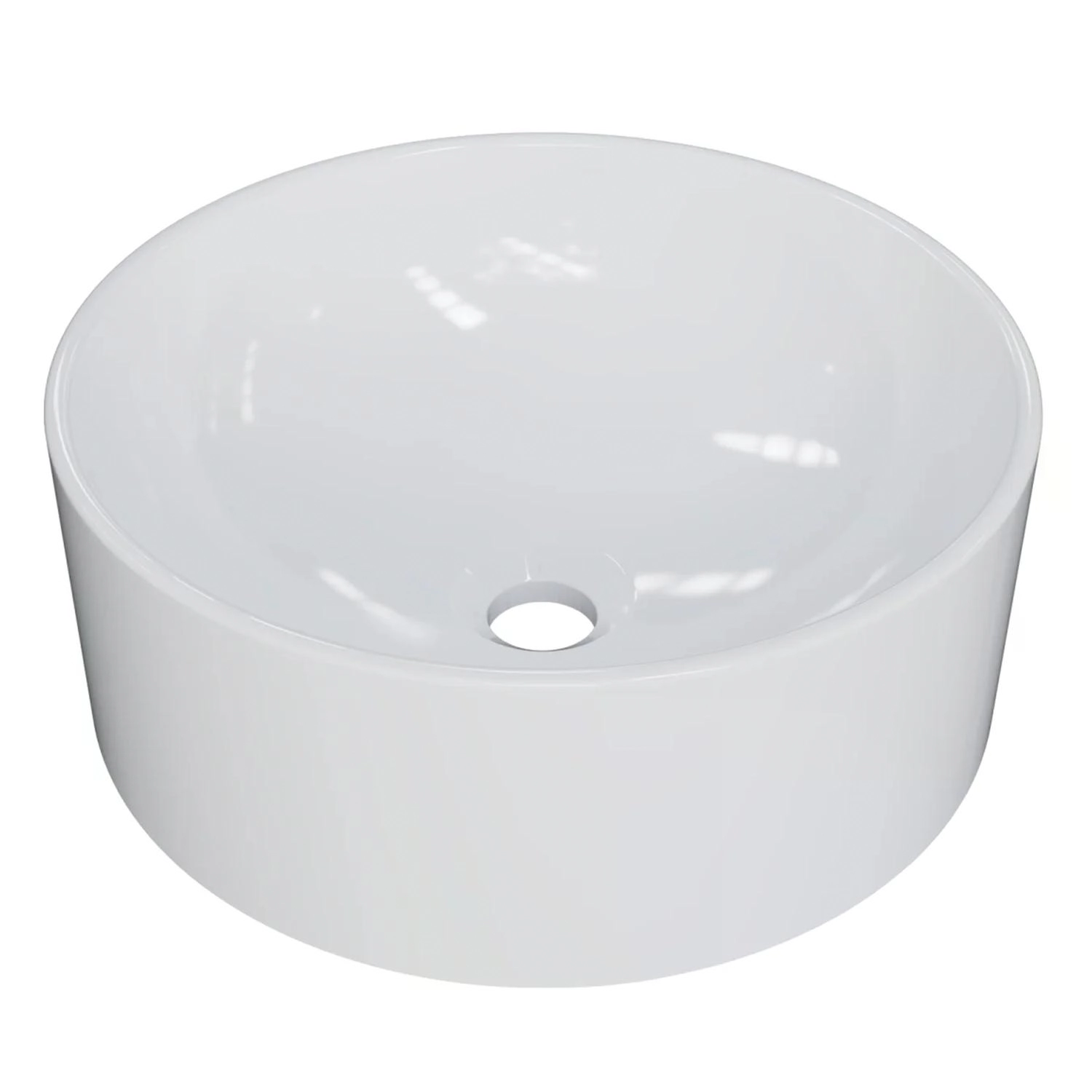 Cuba Pia Para Banheiro Redonda 34cm Sara C08 Branco - Mpozenato