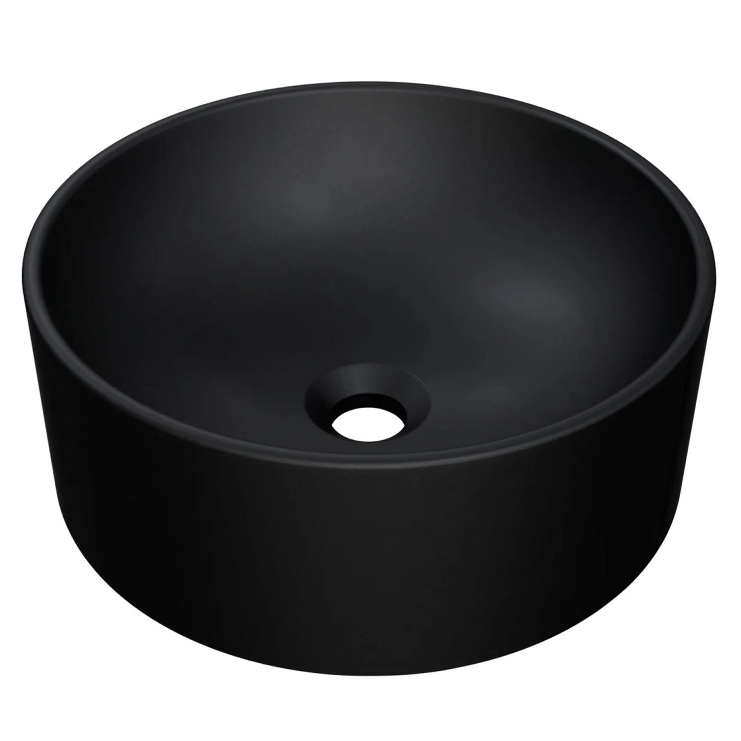 Cuba Pia Para Banheiro Redonda 34cm Sara C08 Preto - Mpozenato