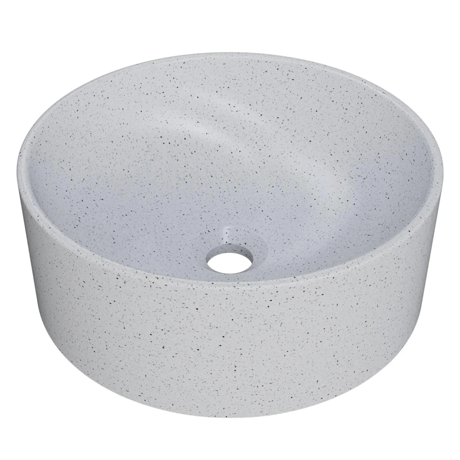 Cuba Pia Para Banheiro Redonda 34cm Sara C08 Branco Granit - Mpozenato