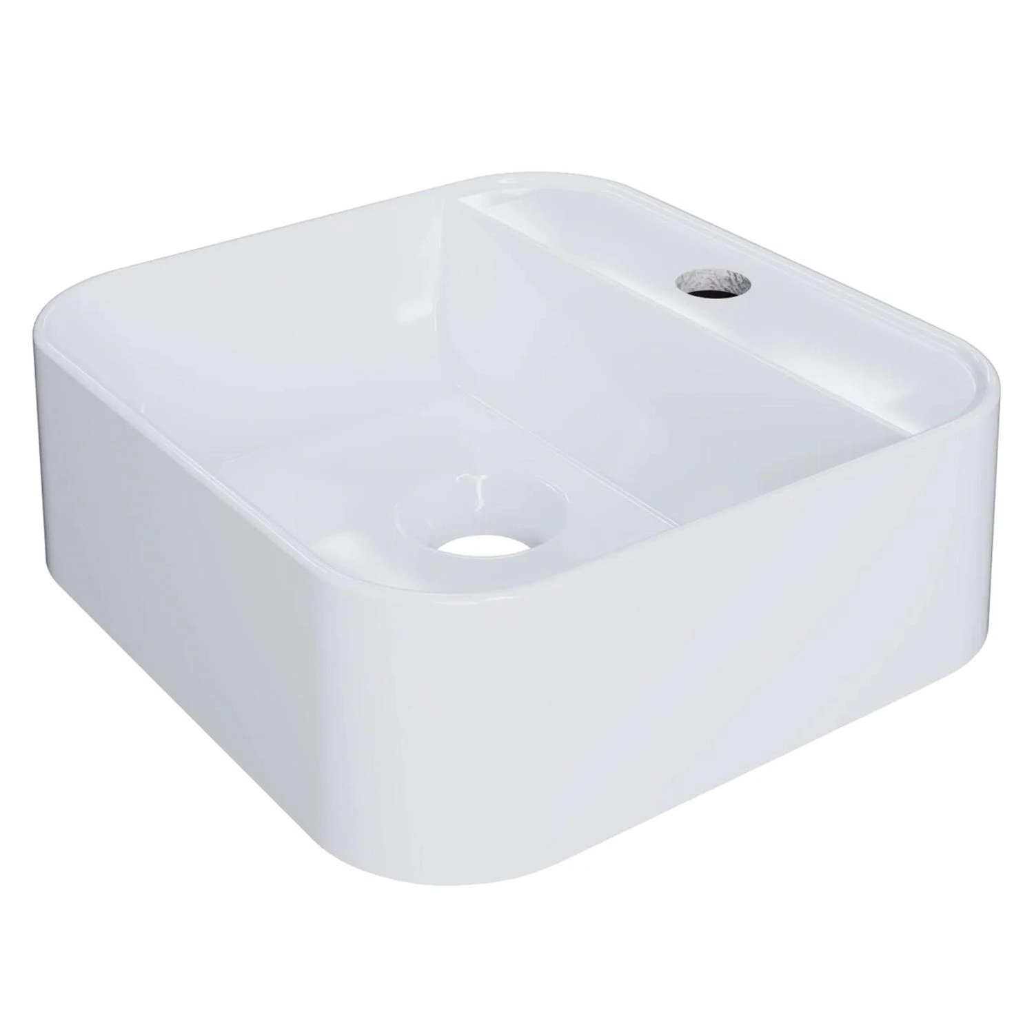 Cuba Pia Para Banheiro Quadrada 32cm Ágata C08 Branco - Mpozenato