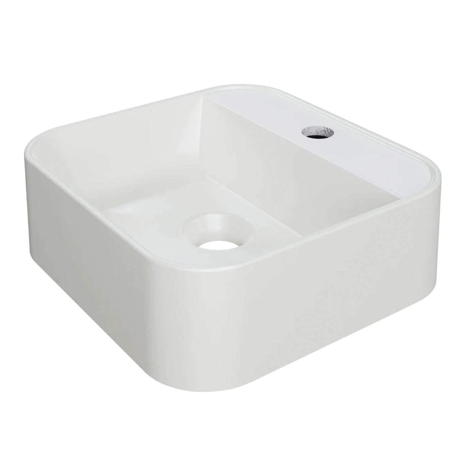 Cuba Pia Para Banheiro Quadrada 32cm Ágata C08 Bege - Mpozenato