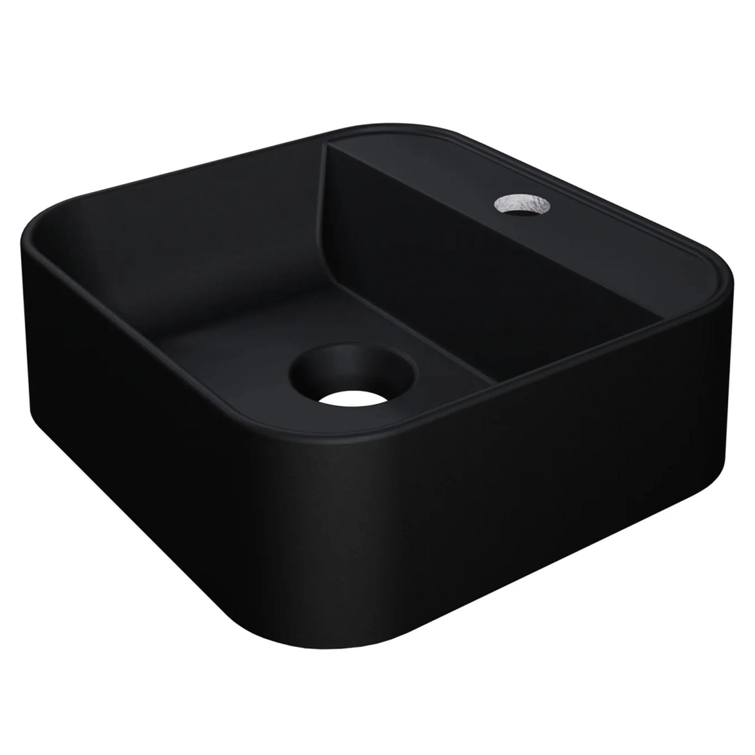Cuba Pia Para Banheiro Quadrada 32cm Ágata C08 Preto - Mpozenato