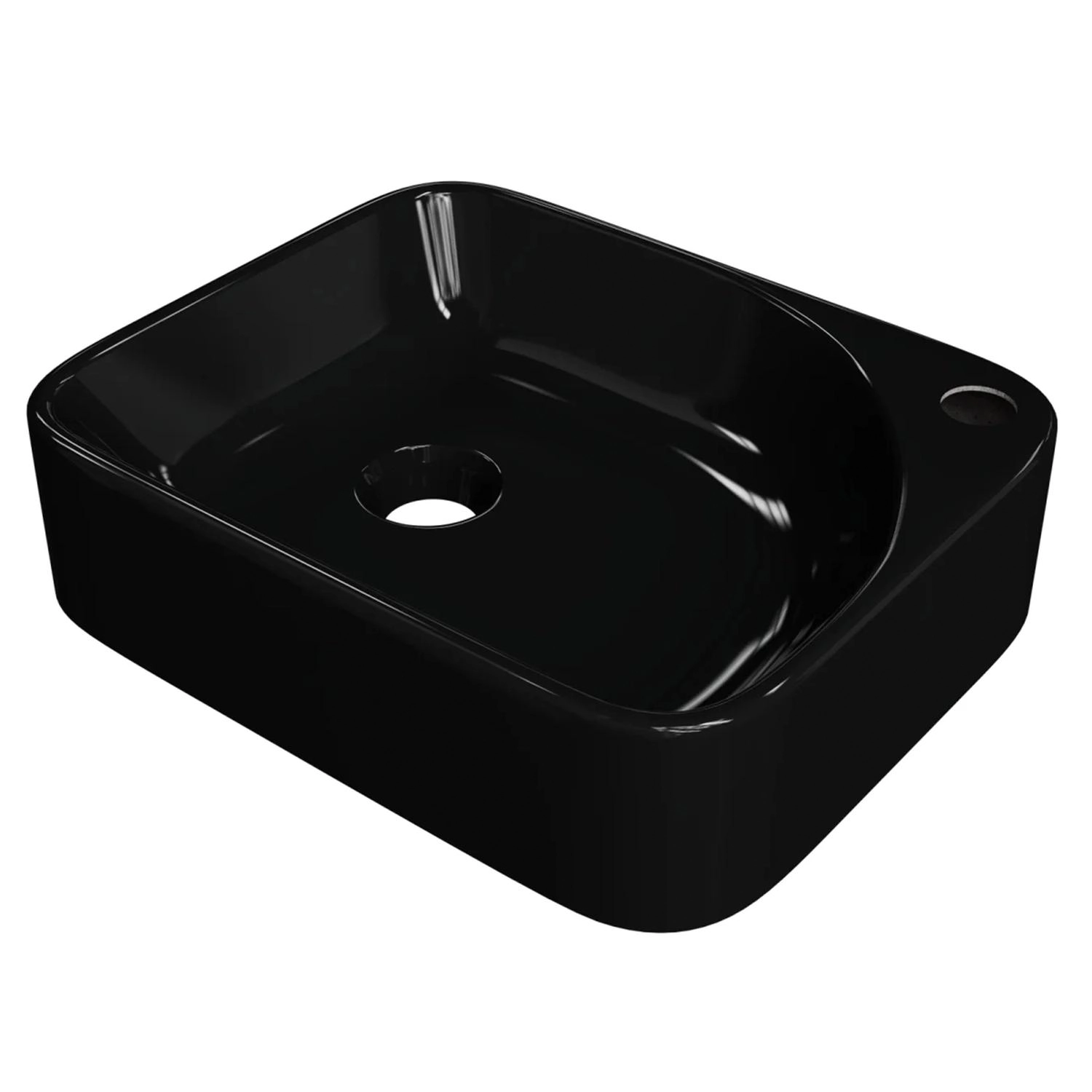 Cuba Pia Para Banheiro Retangular 36cm Jasmin C08 Preto - Mpozenato