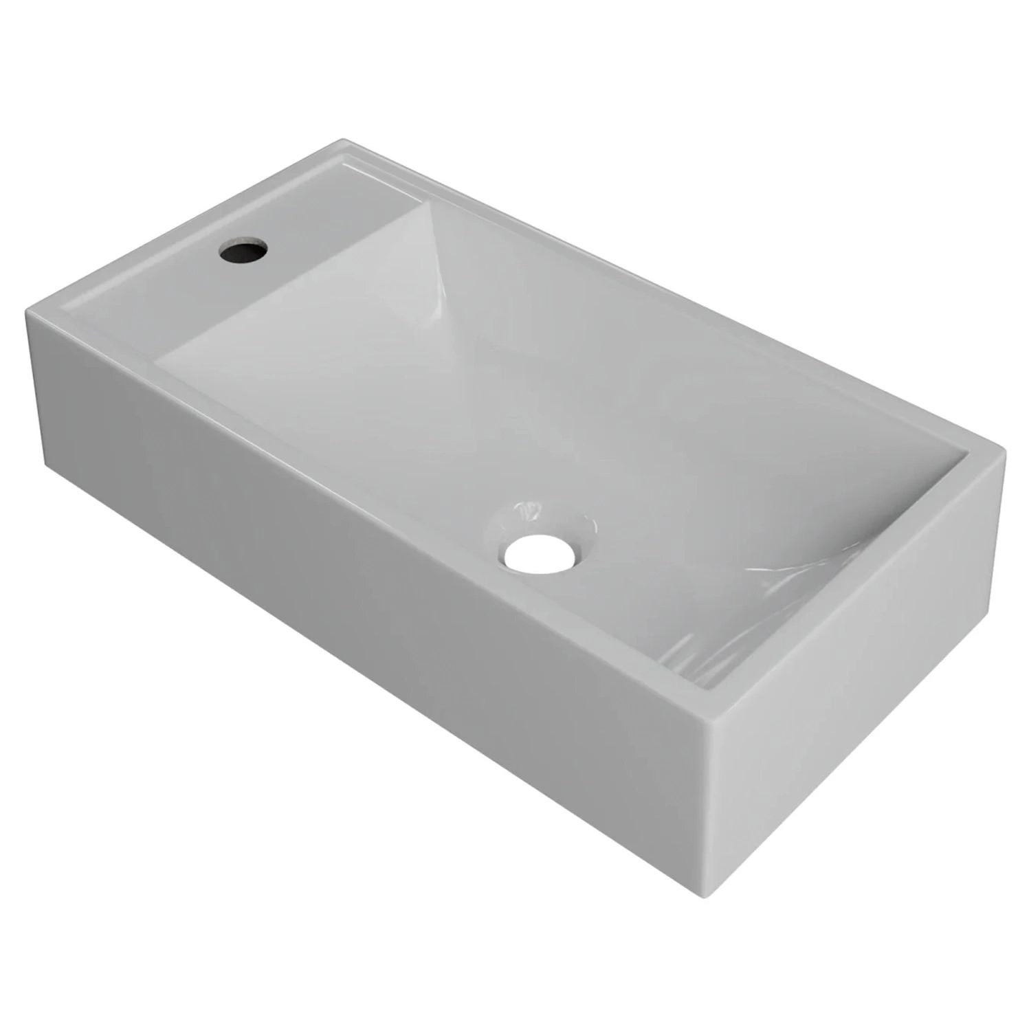 Cuba Pia De Apoio Para Banheiro Retangular 54cm Alva C08 Branco - Mpozenato