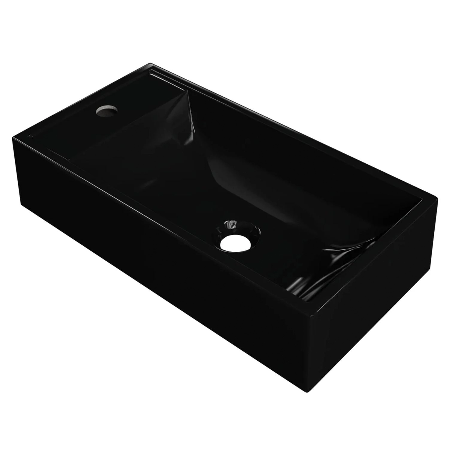 Cuba Pia De Apoio Para Banheiro Retangular 54cm Alva C08 Preto - Mpozenato