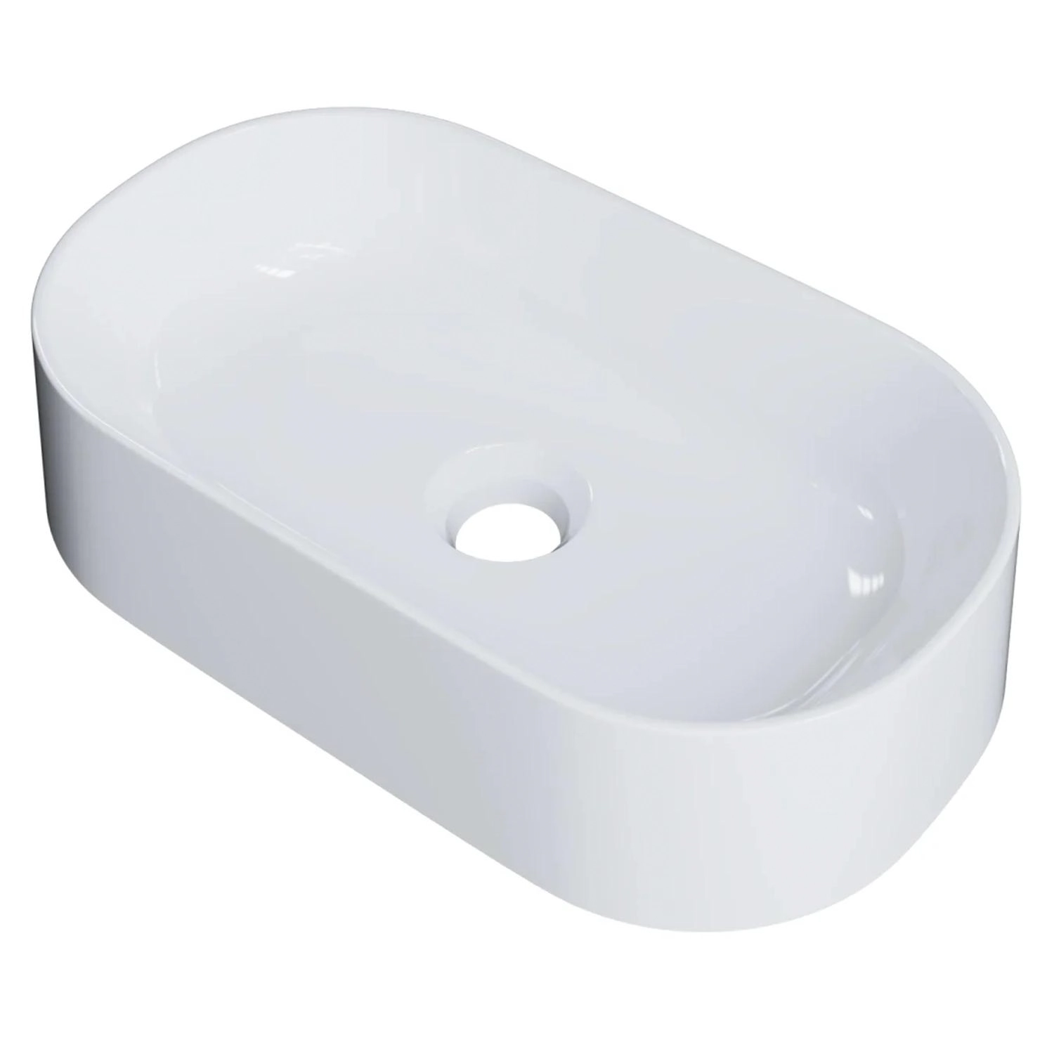 Cuba Pia De Apoio Para Banheiro Oval 43cm Hera C08 Branco - Mpozenato