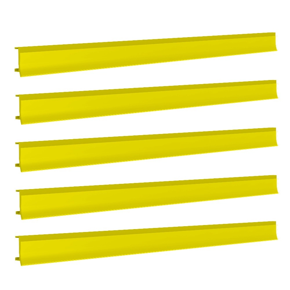 Porta Etiqueta Bandeja Gondola Fit 90 Cm Amarelo Kit Com 50