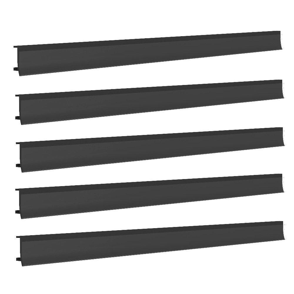Porta Etiqueta Bandeja Gondola Fit 90 Cm Preto Kit Com 50