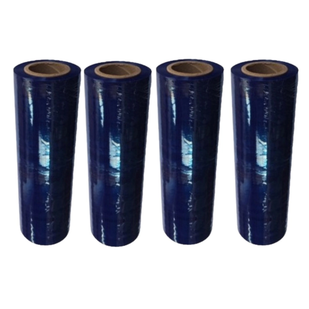 Bobina Filme Stretch Azul Manual 50cm 16kg Kit 4 Bobina