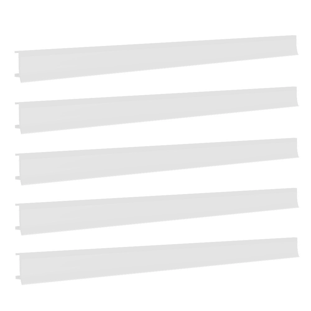 Porta Etiqueta Bandeja Gondola Fit 90 Cm Branco Kit Com 25