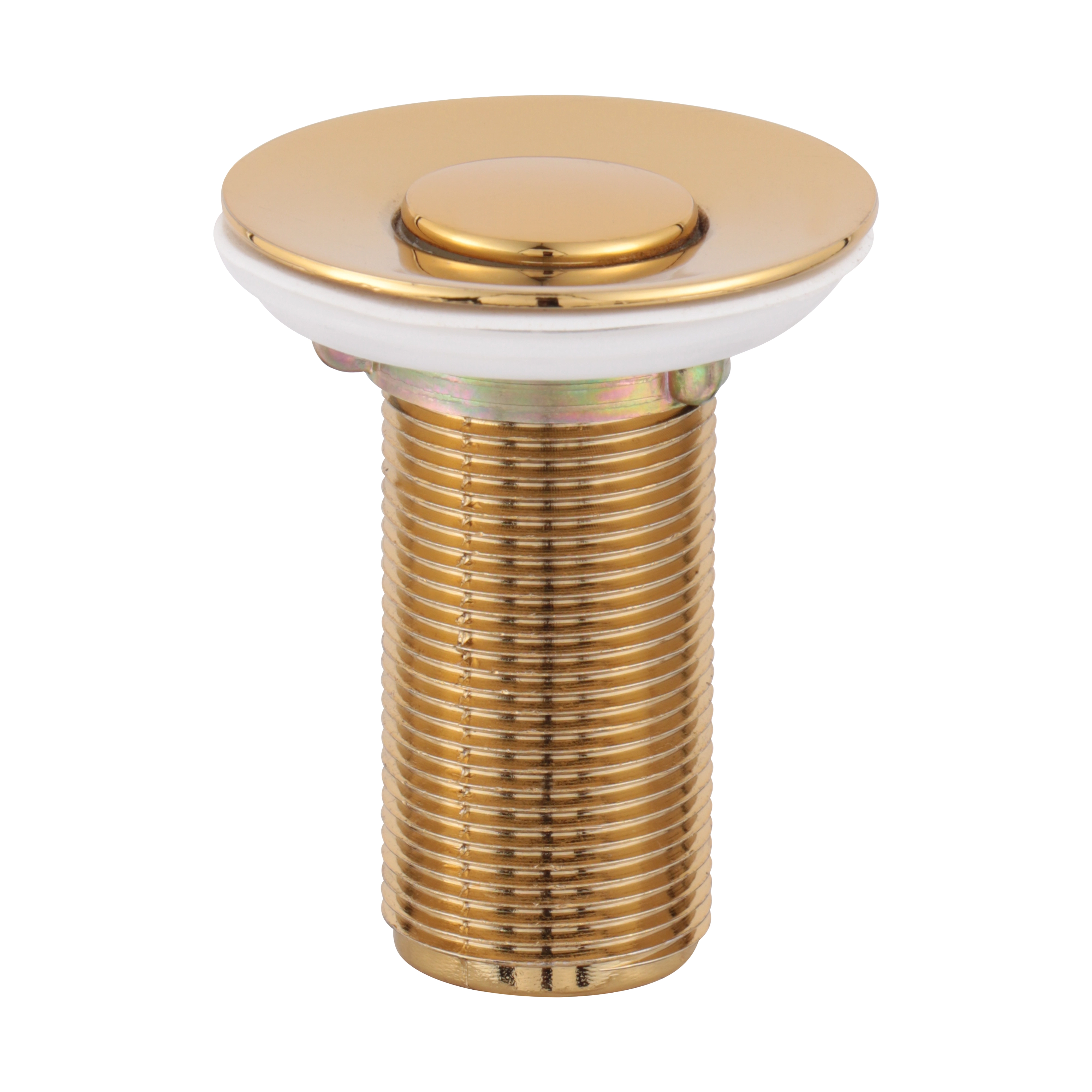 Válvula Pia Lavatório Ralo Click Pequeno Dourado Brilhante 7/8 Metal