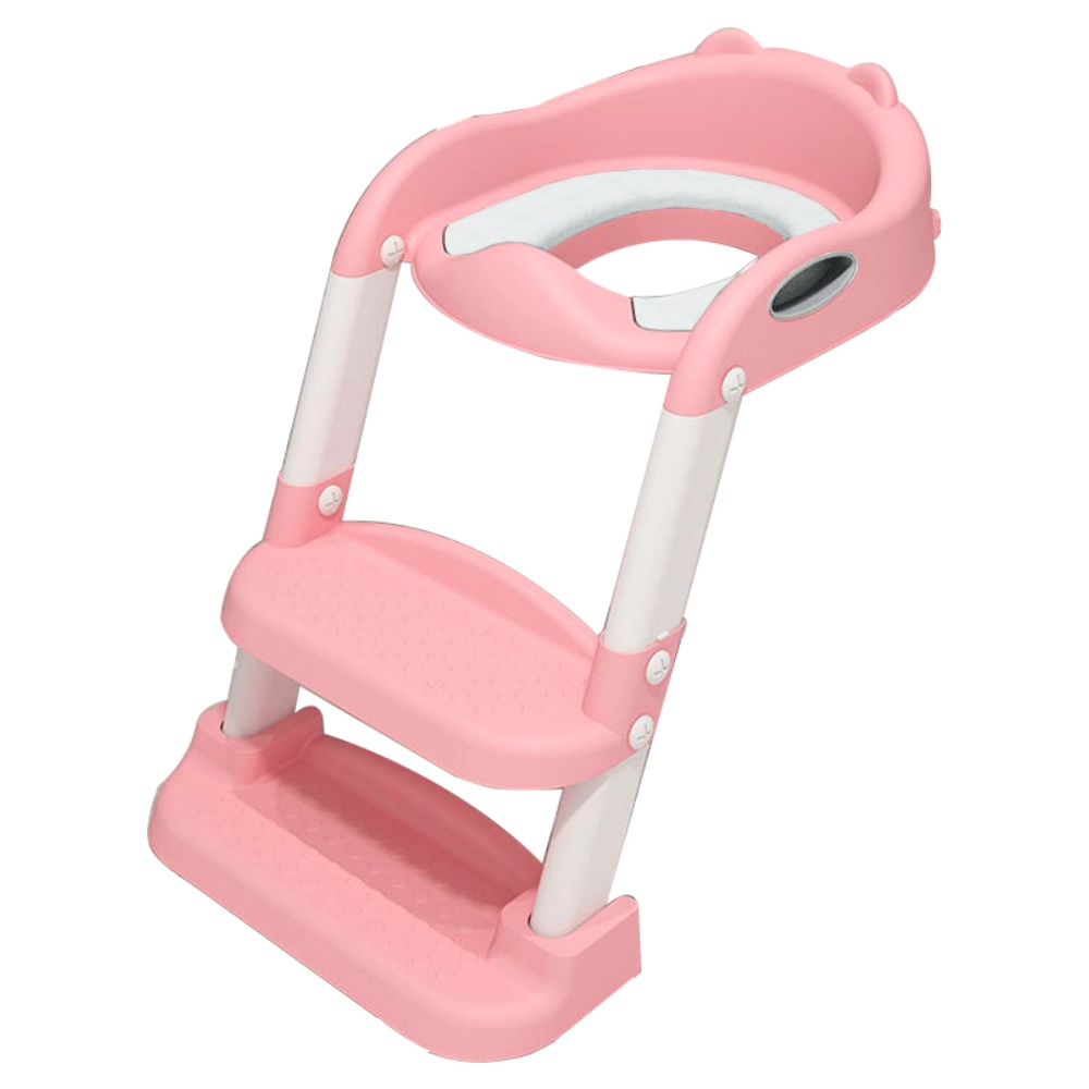 Assento Sanitário Infantil Com Escada - Salmão