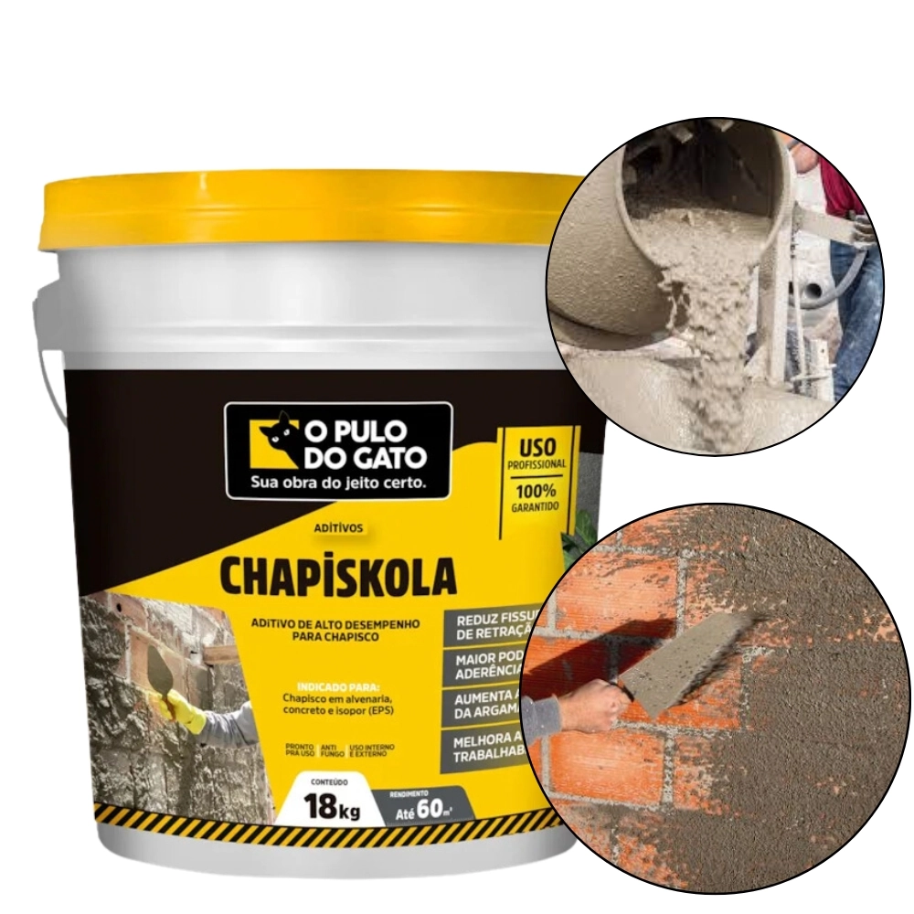 Aditivo Para Chapisco Chapiskola Flex 18kg - Pulo Do Gato