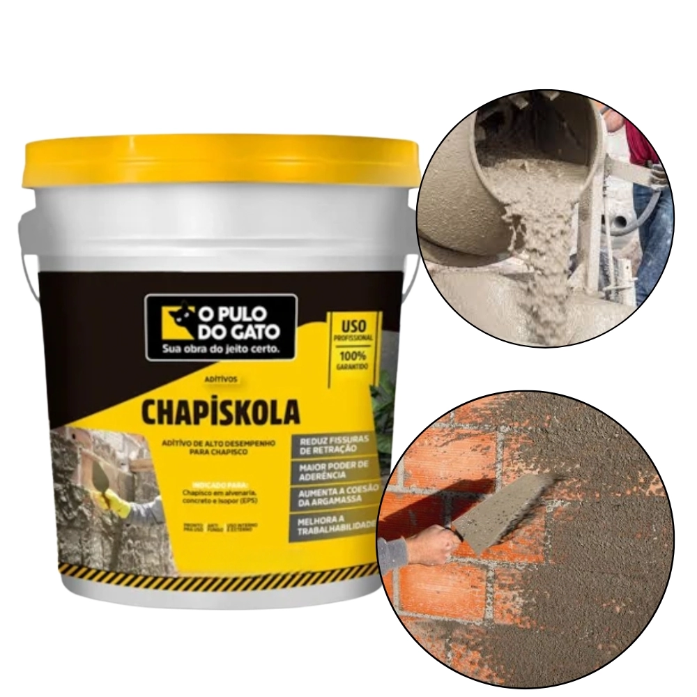 Aditivo Para Chapisco Chapiskola Flex 3,6kg - Pulo Do Gato