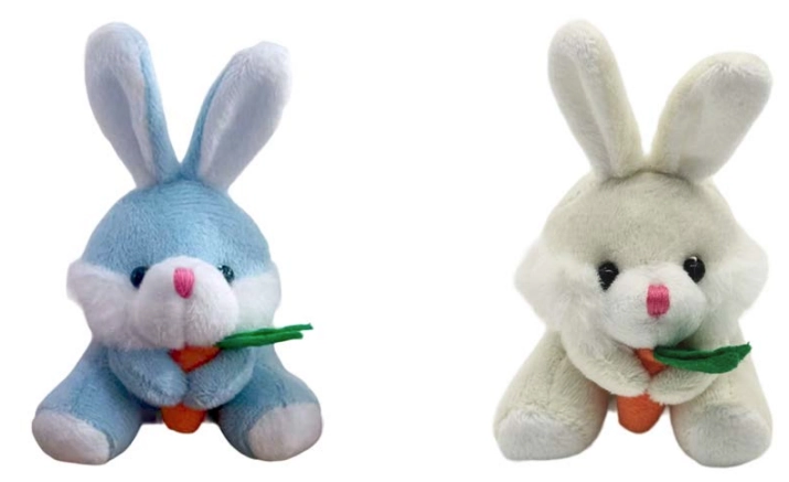 Coelho Pelucia Cores Sortidas Sentado C/cenoura 12cm Multiart