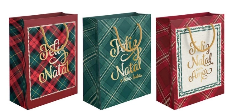 Sacola Hot Stamp Classicos Natalinos R Scx0130