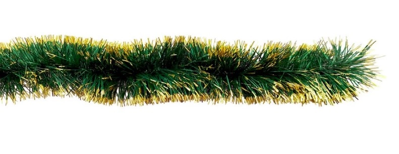 Enfeite Natalino Festao Verde Escuro C/dourado 11cmx2m Multiart