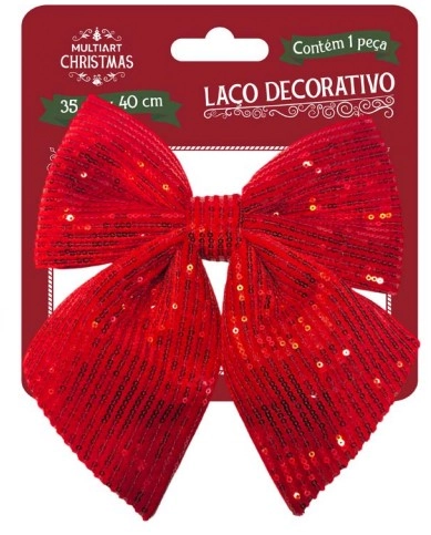 Laco Vermelho Natalino 35x40cm Ref.nat0381 Nascente