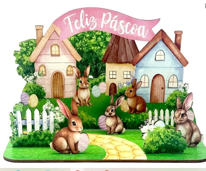 Enf Vila Do Coelho P/montar 8pcs 12.5x18cm Multiart