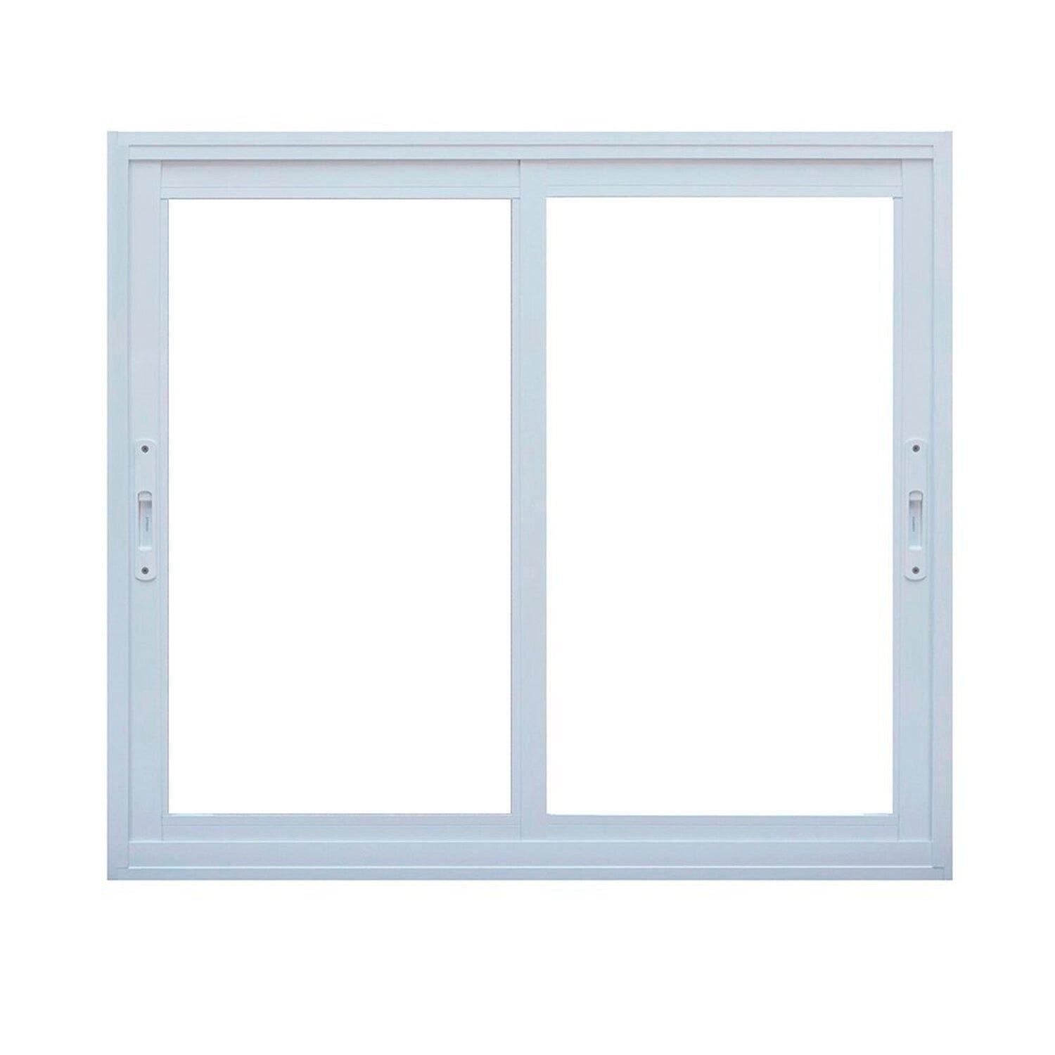 Janela Correr 2 Folhas Vidro 2,00x1,00m Vidro Temperado 6mm Fábrica Do Alumínio Branco