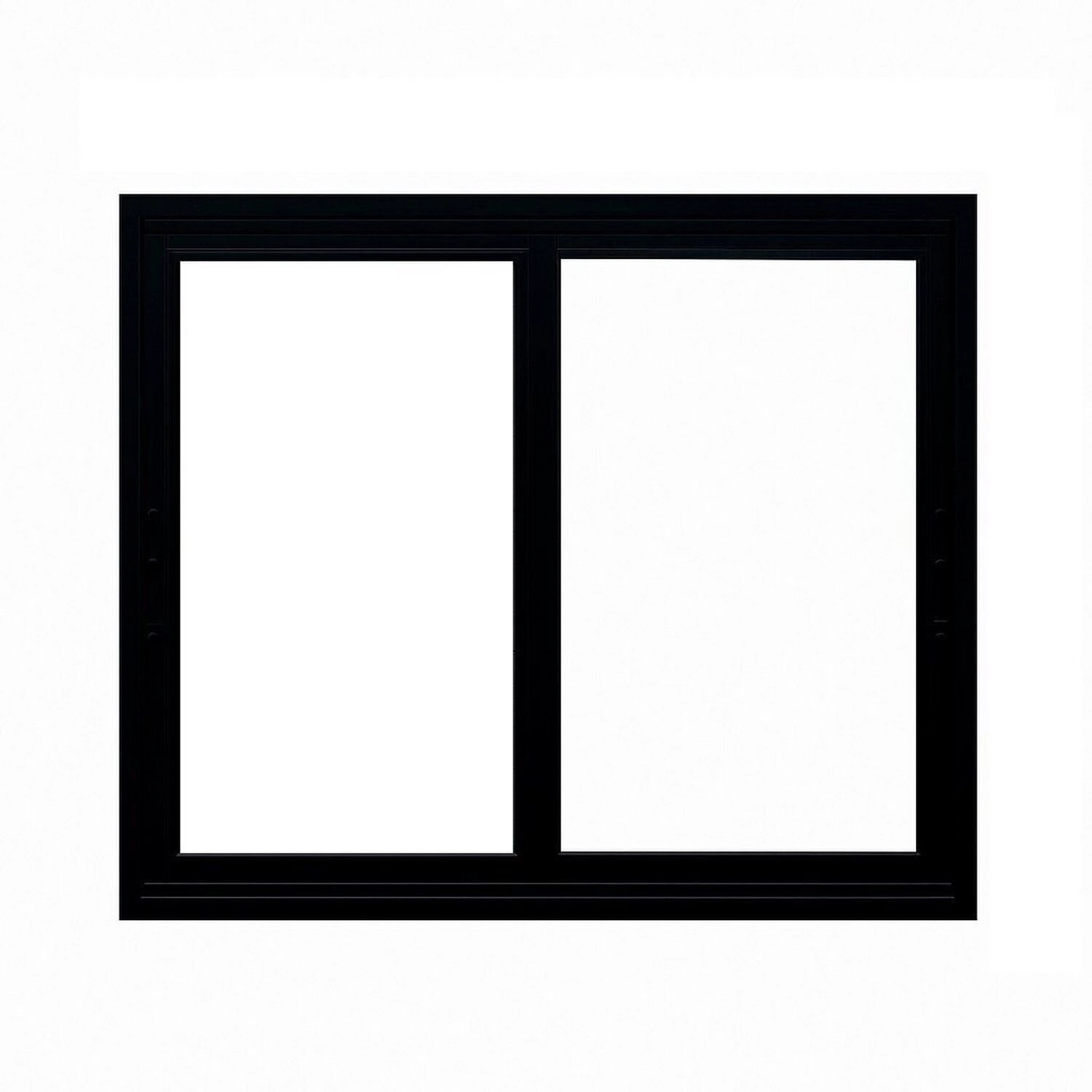 Janela Correr 2 Folhas Vidro 200cm X 100cm Vidro De Segurança 6cm Fábrica Do Alumínio Preto