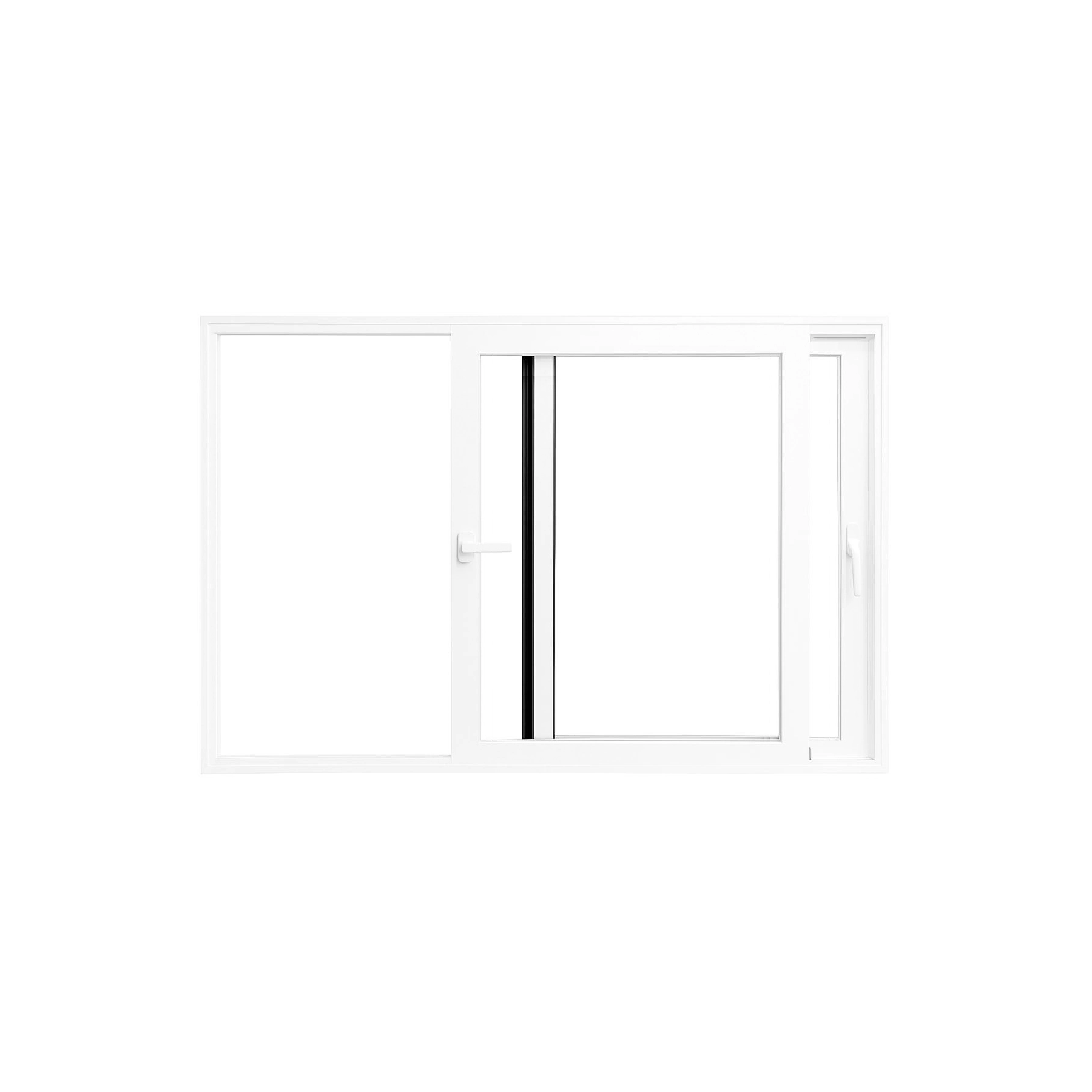 Janela de Correr 2 Folhas 120x150cm Goldare OGB Esquadrias Branca