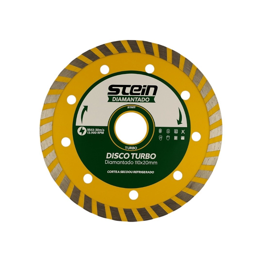 Disco Diamantado Corte Seco 110mm Turbo Stein
