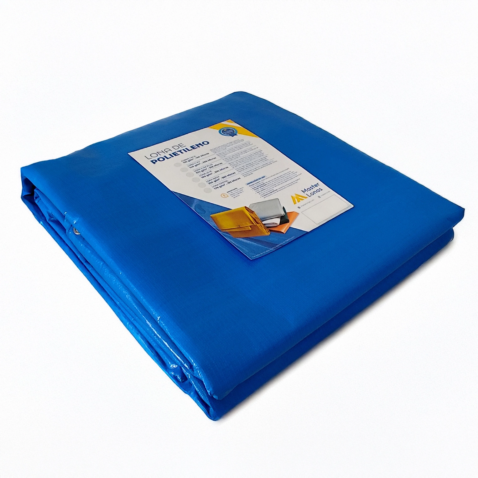 Lona Impermeável Com Ilhós Azul 6x5m 330 Micras