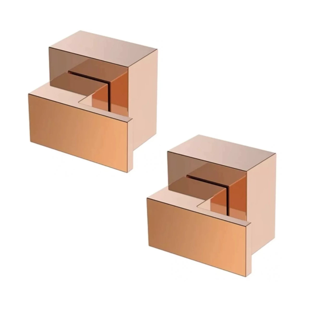 Kit 2 Acabamentos Rose-gold P/registro Base Deca 3/4-1/2