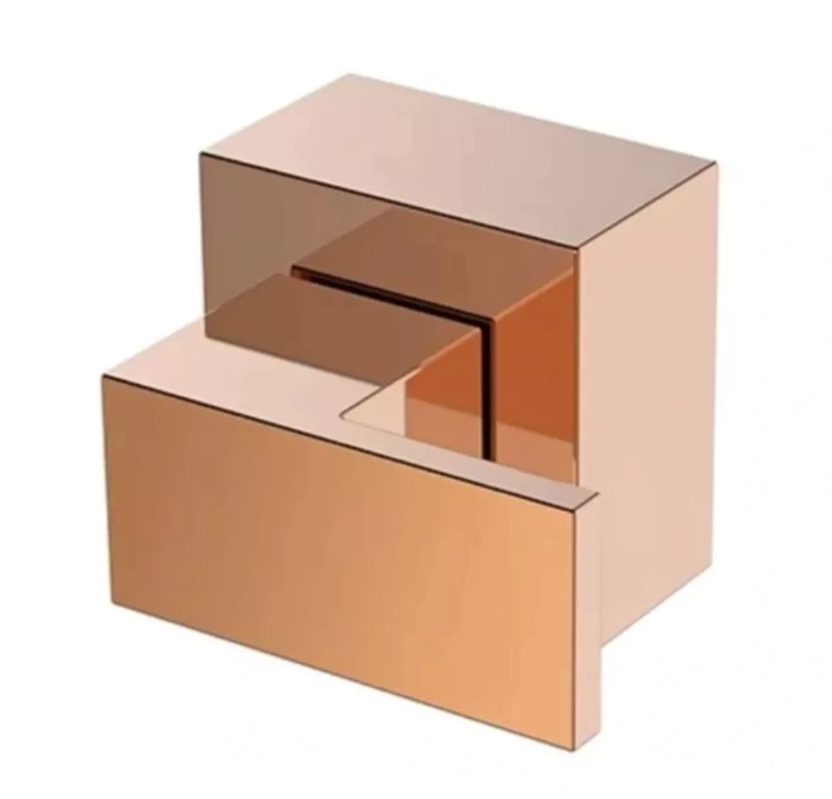 Acabamento Quadrado Rose Gold P/registro Base Deca 3/4-1/2