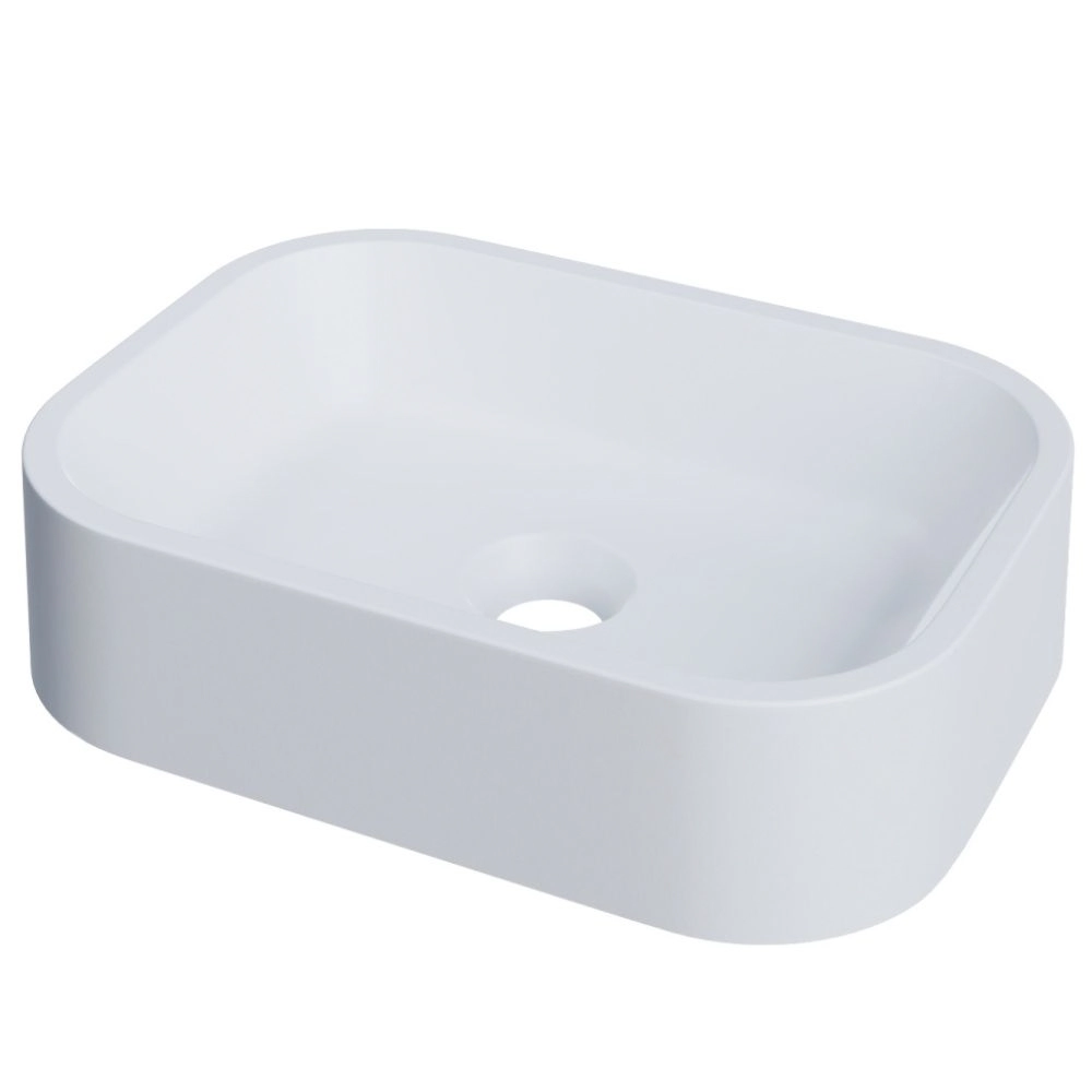 Cuba De Apoio Retangular Para Banheiro Lavabo C01 Br37w Branca Matte Fosca - Lyam