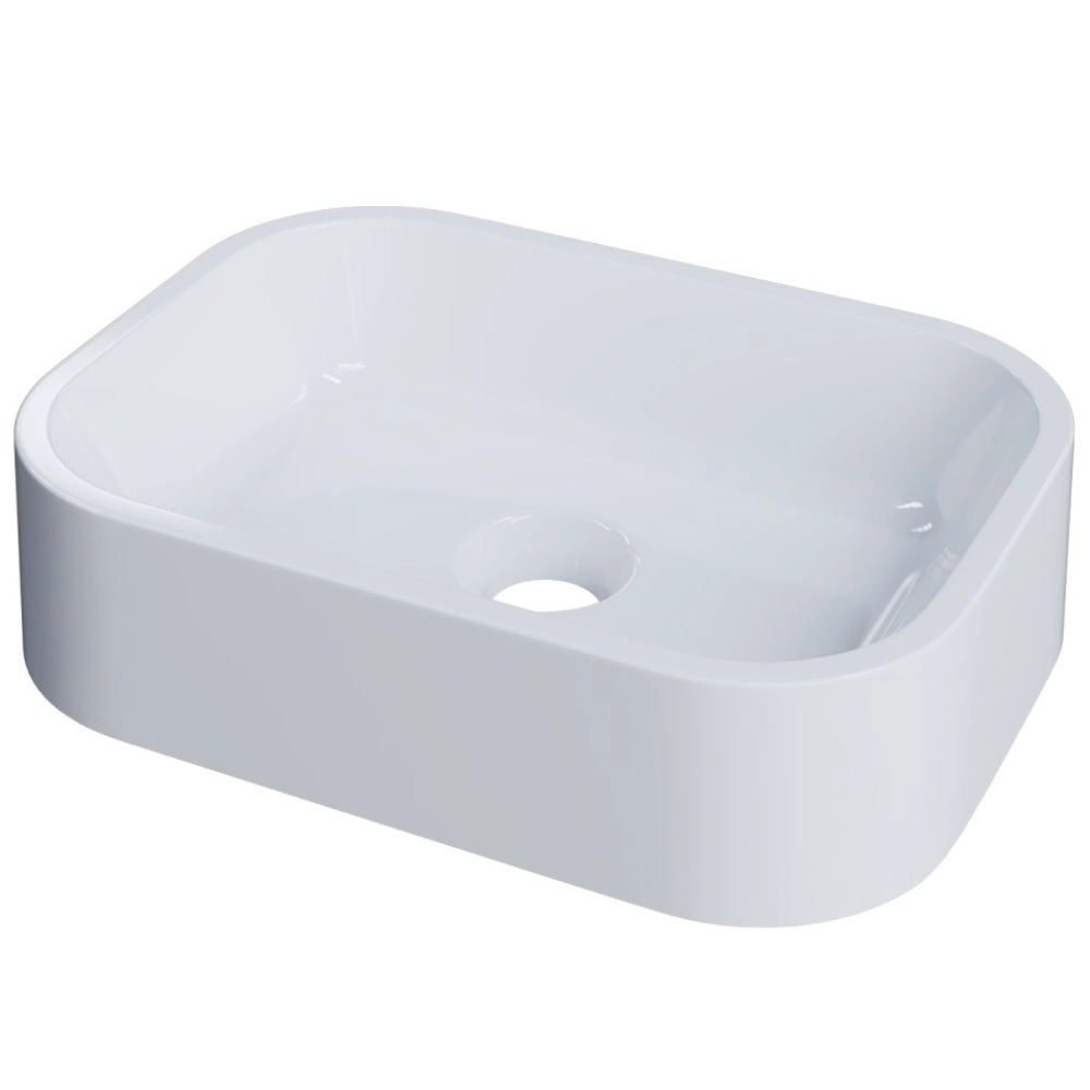 Cuba De Apoio Retangular Para Banheiro Lavabo C01 Br37w Branco - Lyam
