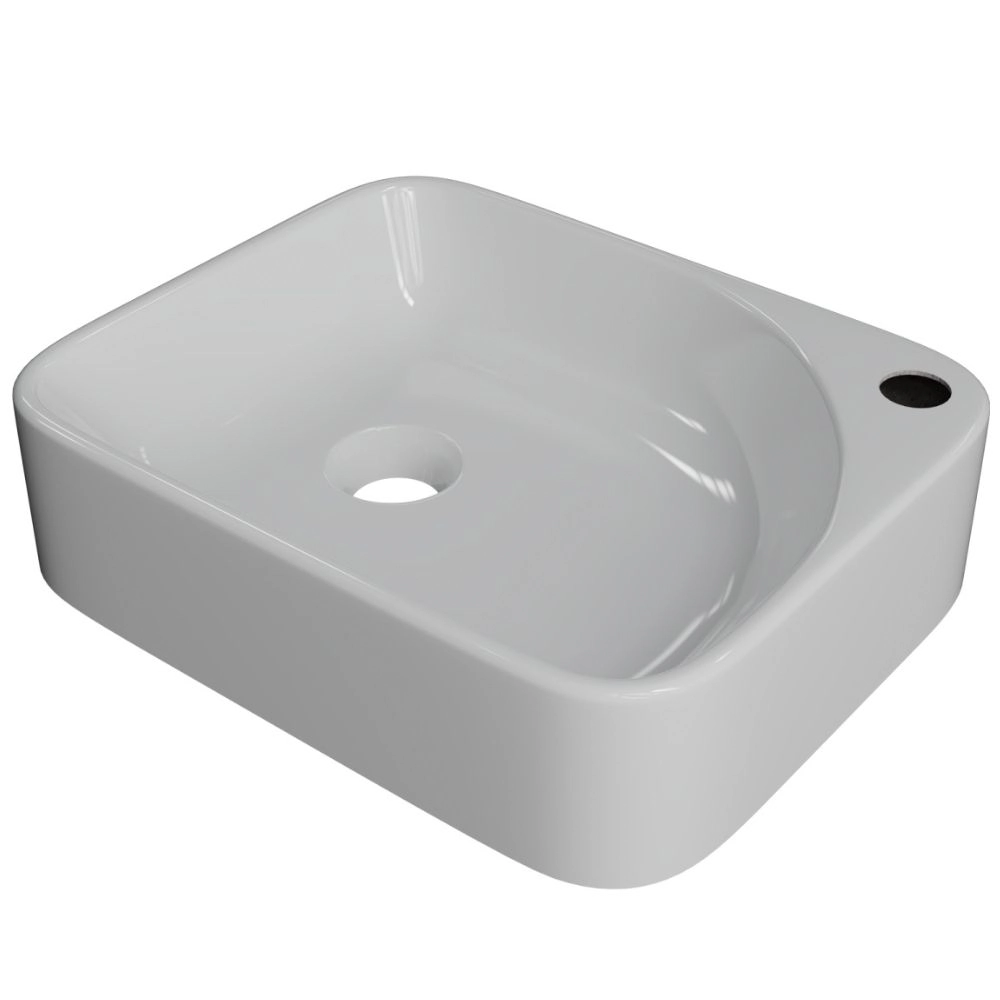 Cuba De Apoio Retangular Para Banheiro Lavabo Cross C01 Ro36w Branco - Lyam