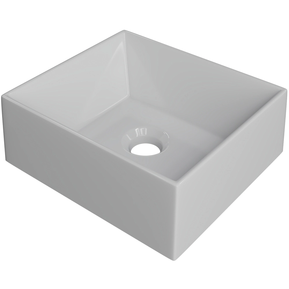 Cuba De Apoio Retangular Para Banheiro Lavabo C01 Rt30w Branco - Lyam