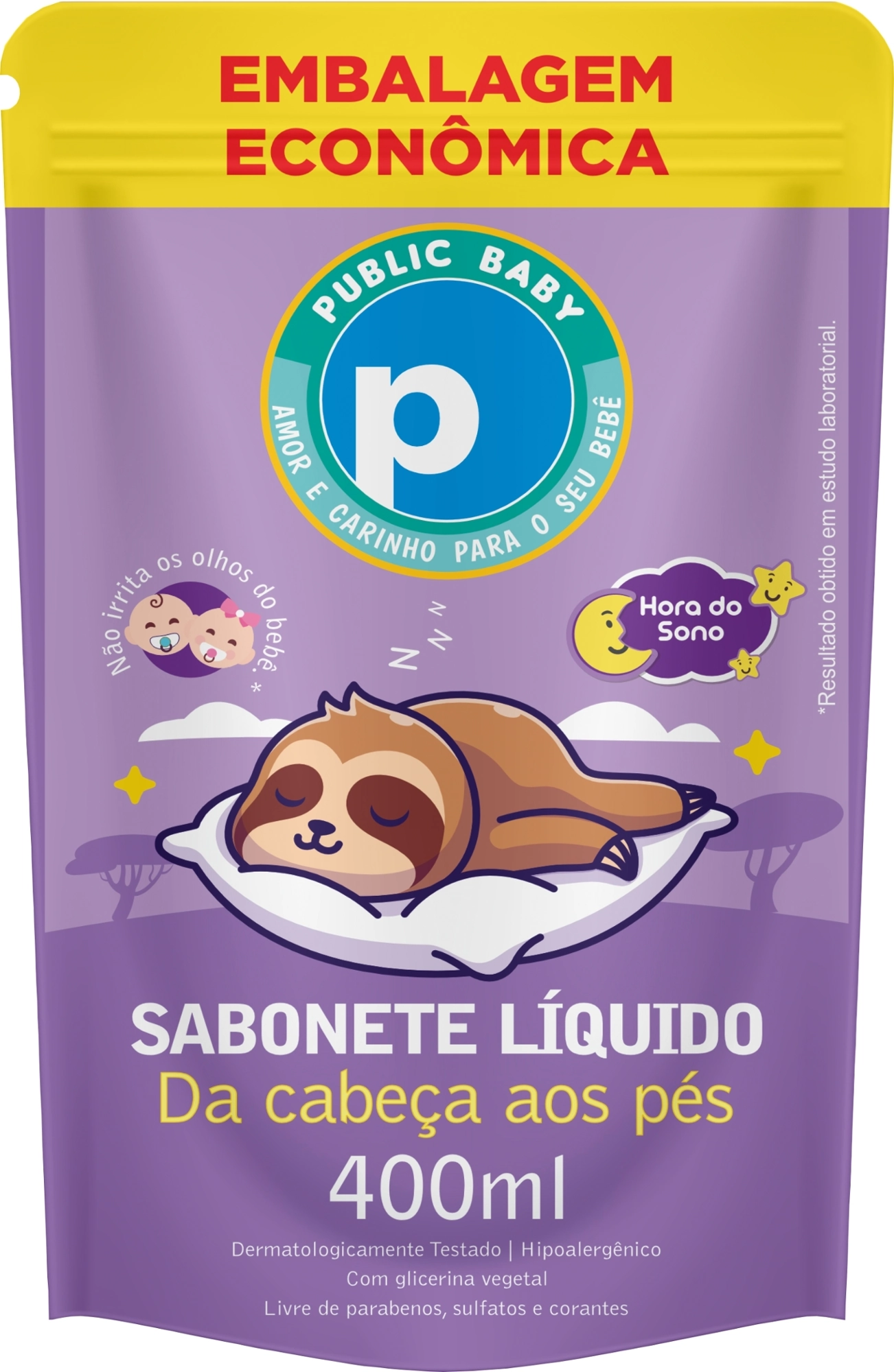 Sab Liq Cab Pes Public Baby 400ml Hora Do Sono
