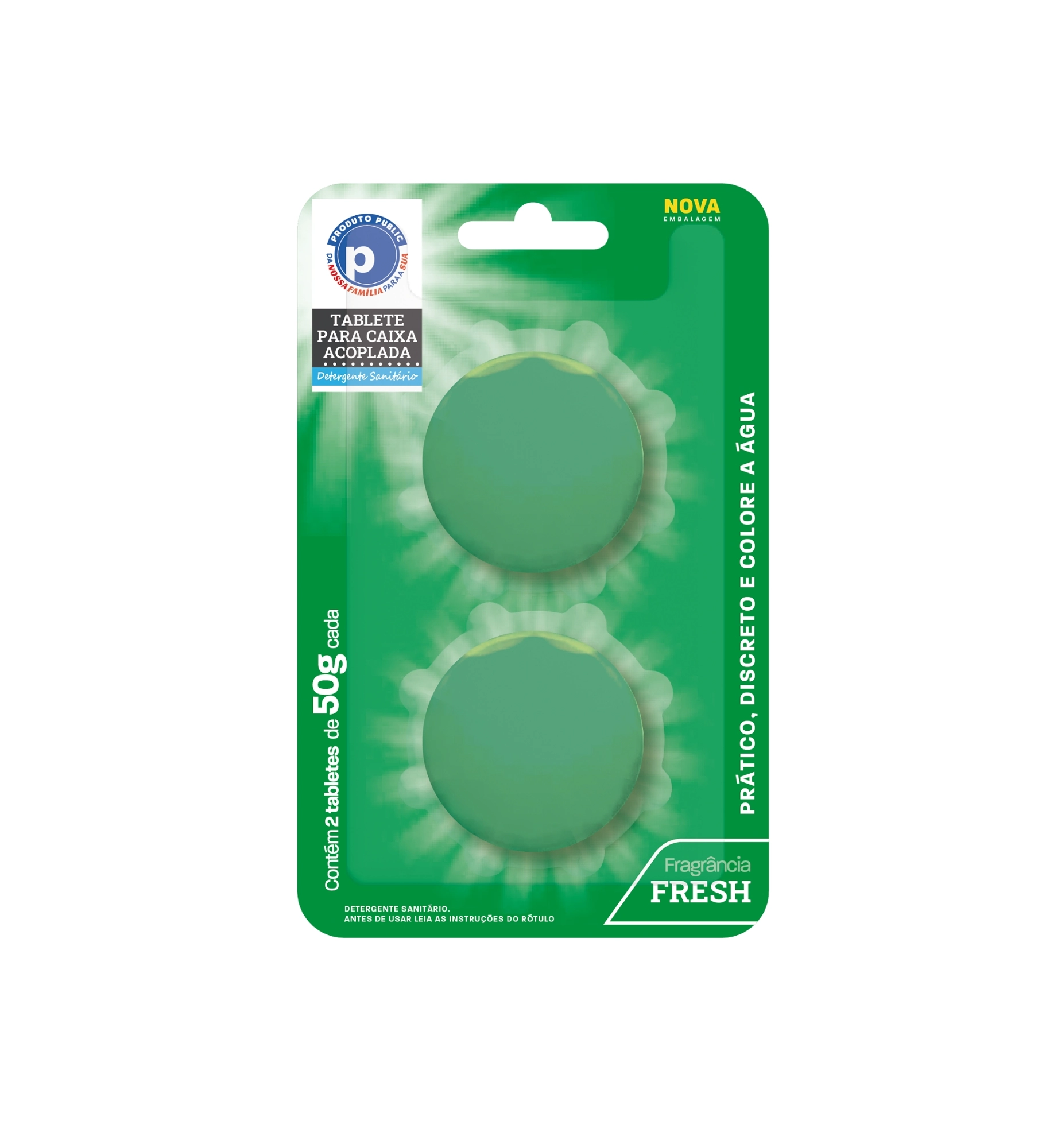 Tablete P/ Caixa Acoplada Public 50g Fresh C/ 2 Und