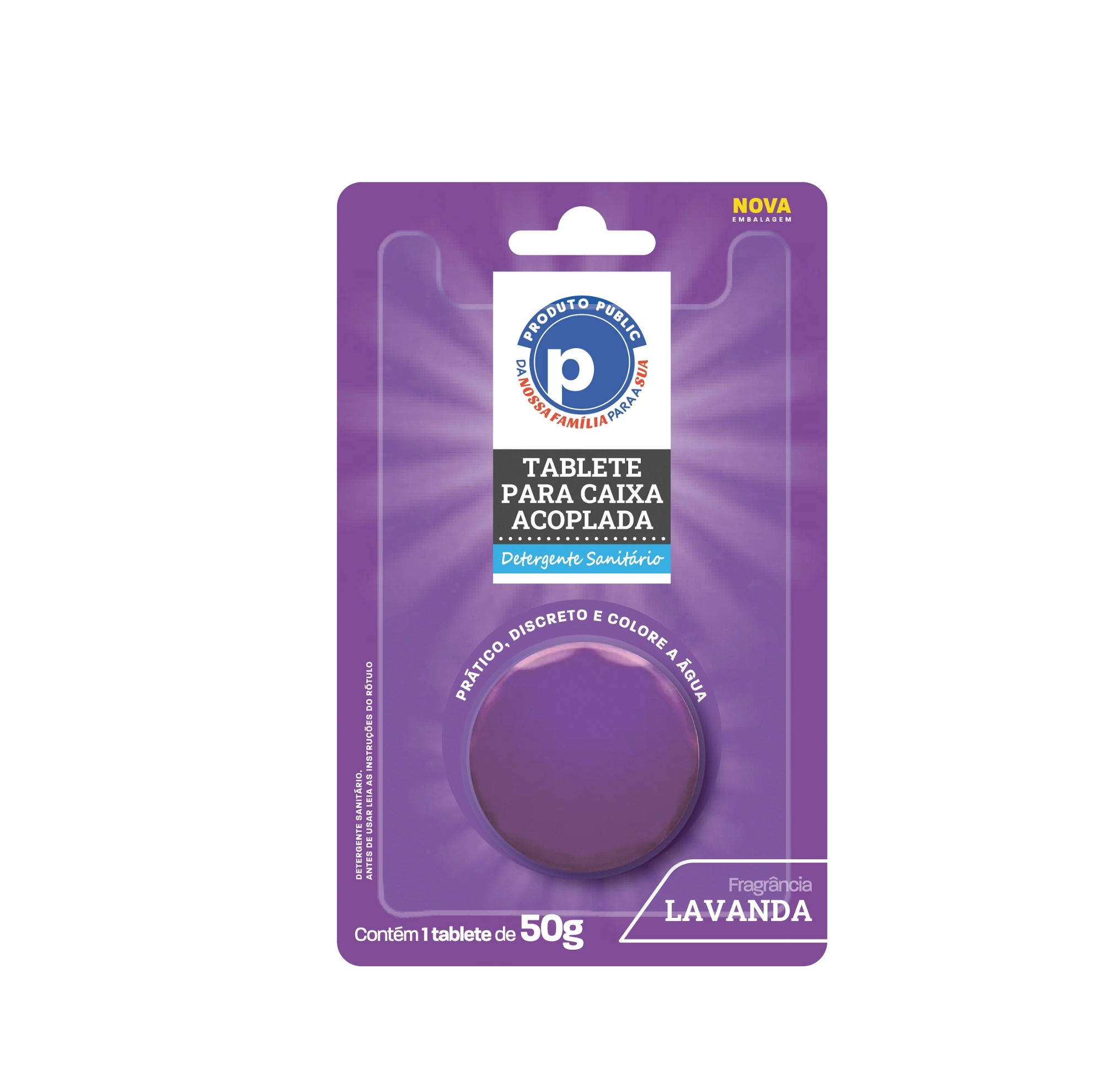 Tablete P/ Caixa Acoplada Public 50g Lavanda C/ 1 Und